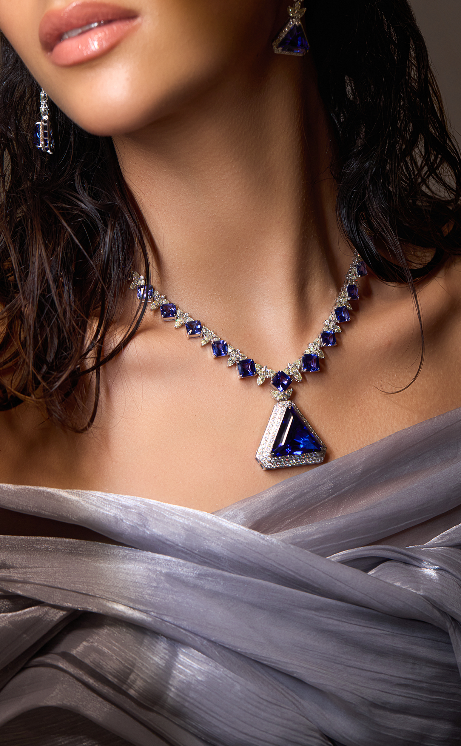Tanzanite Statement Necklace