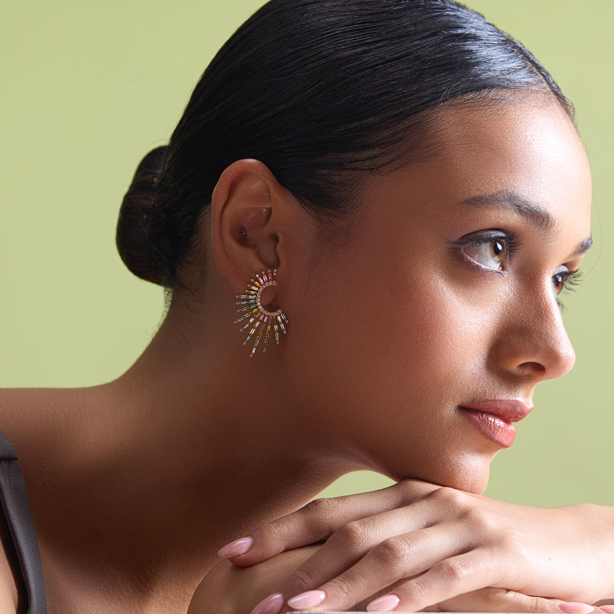 Rainbow Sapphire  Earrings