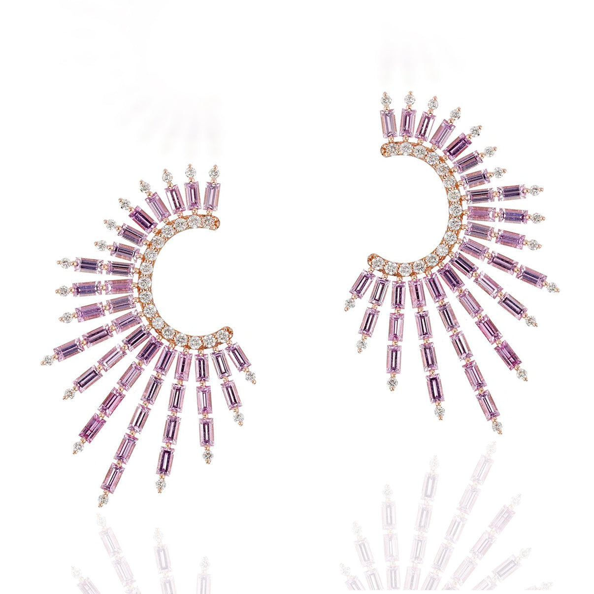 Pink Sapphire Earrings