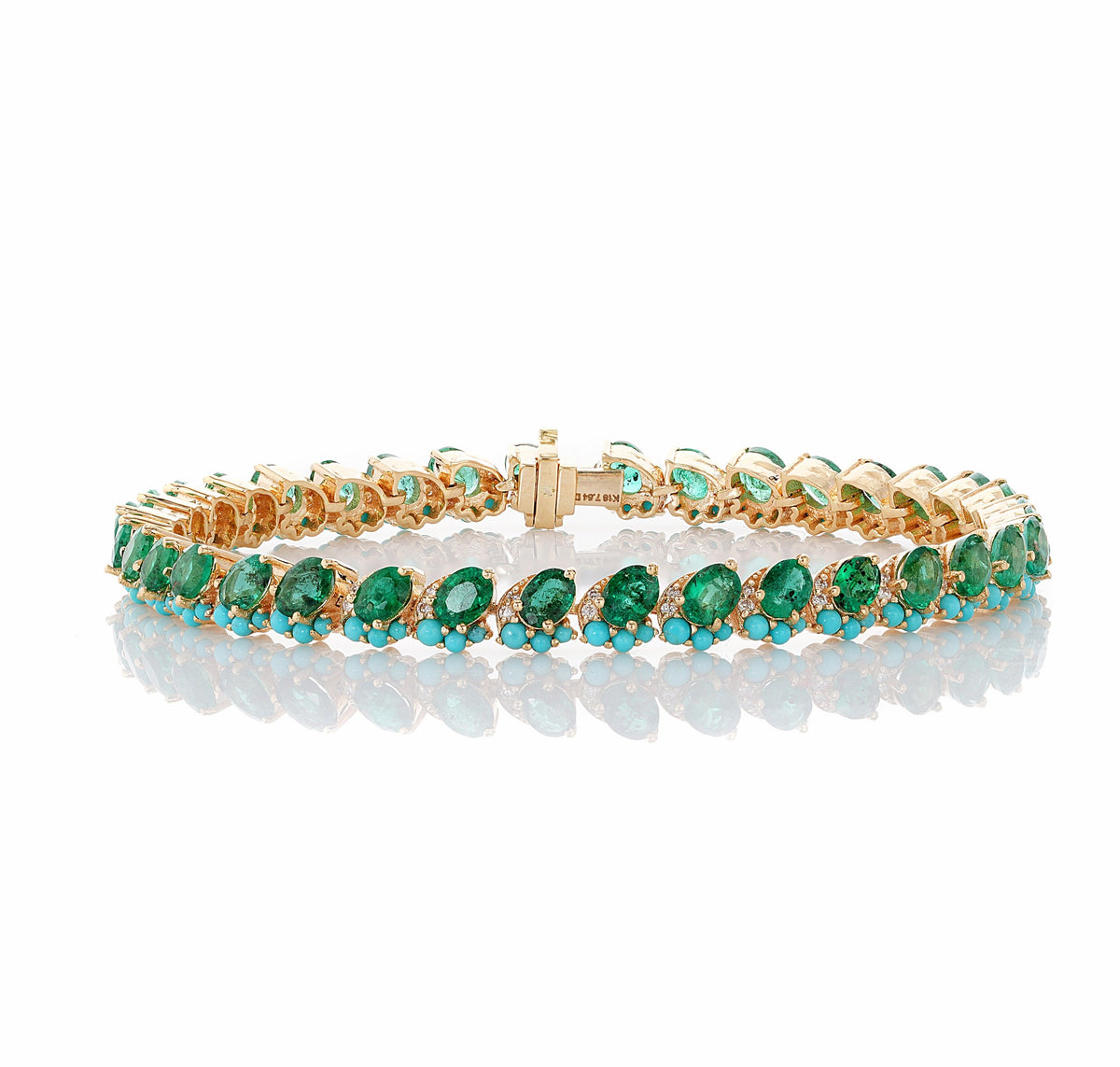 Emerald Turquoise Tennis Bracelet