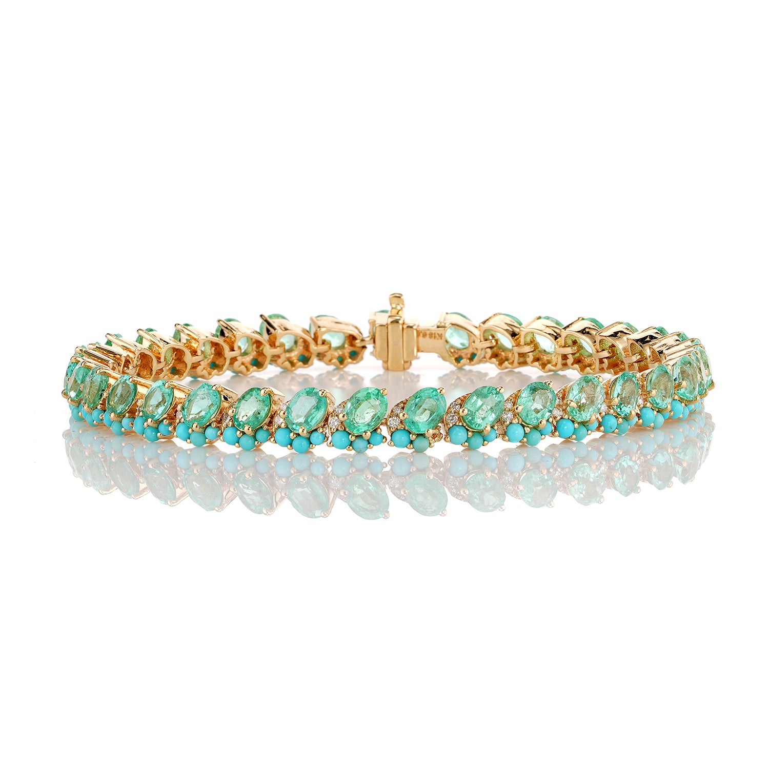 Emerald Turquoise Tennis Bracelet