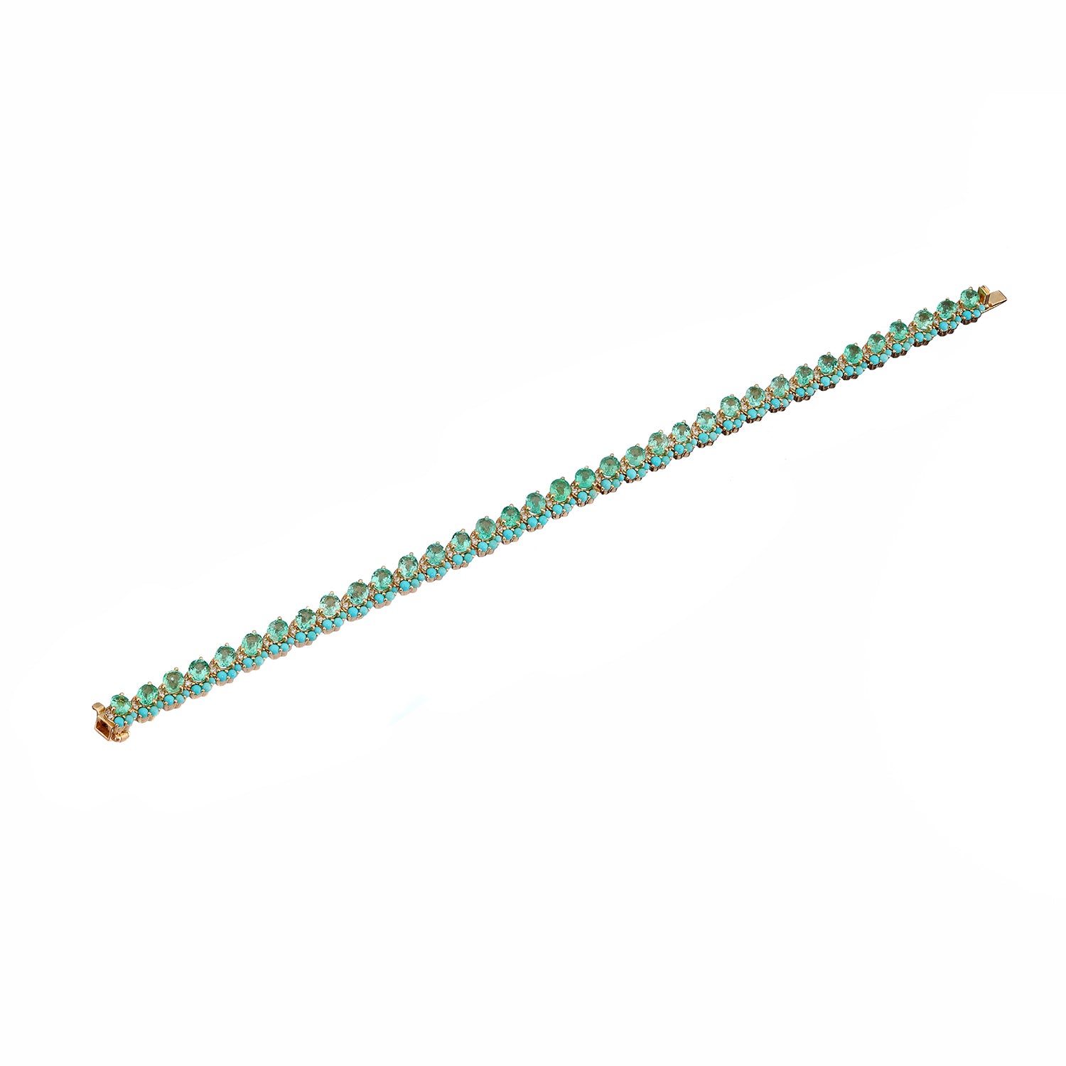 Emerald Turquoise Tennis Bracelet