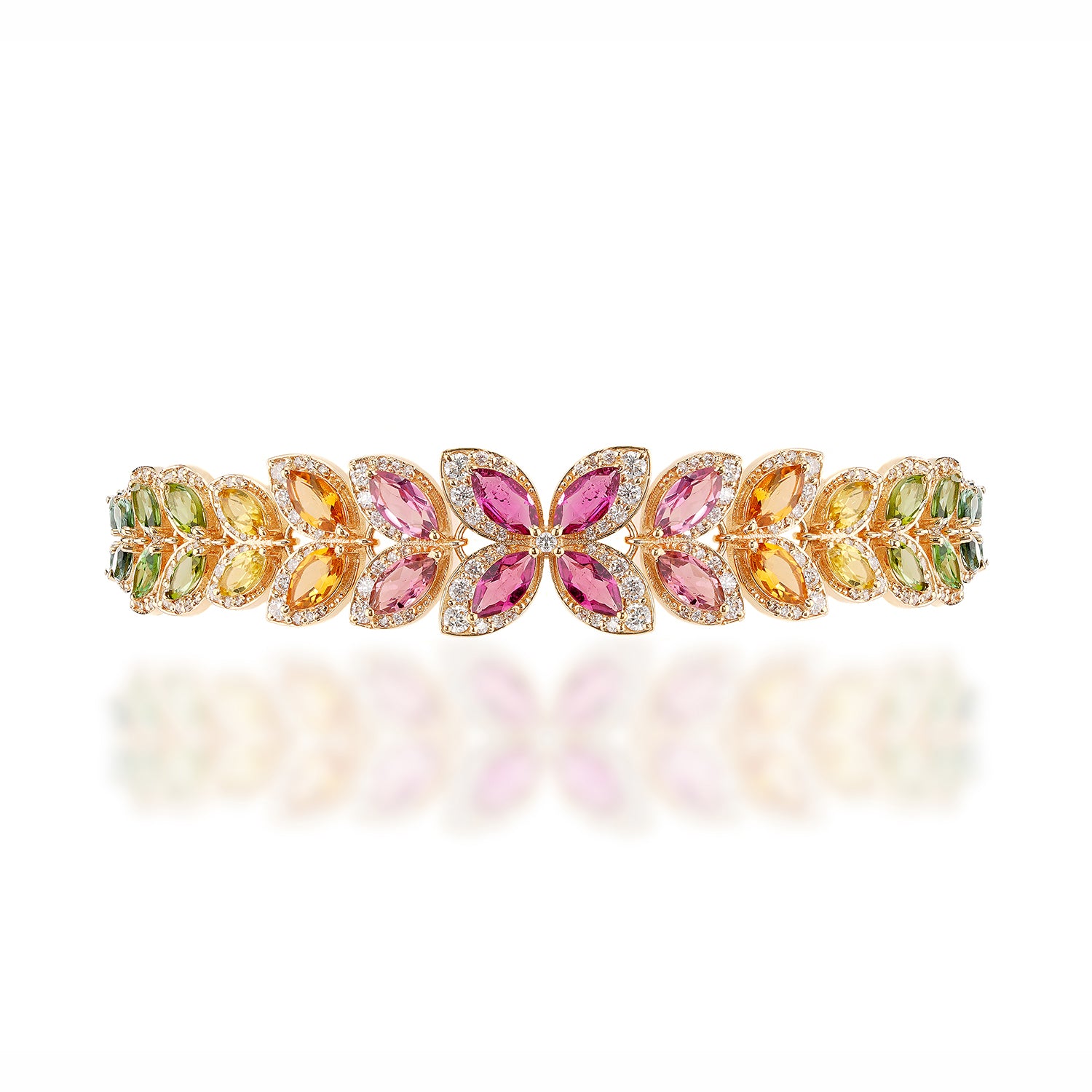 Rainbow Tourmaline Flexi Bracelet