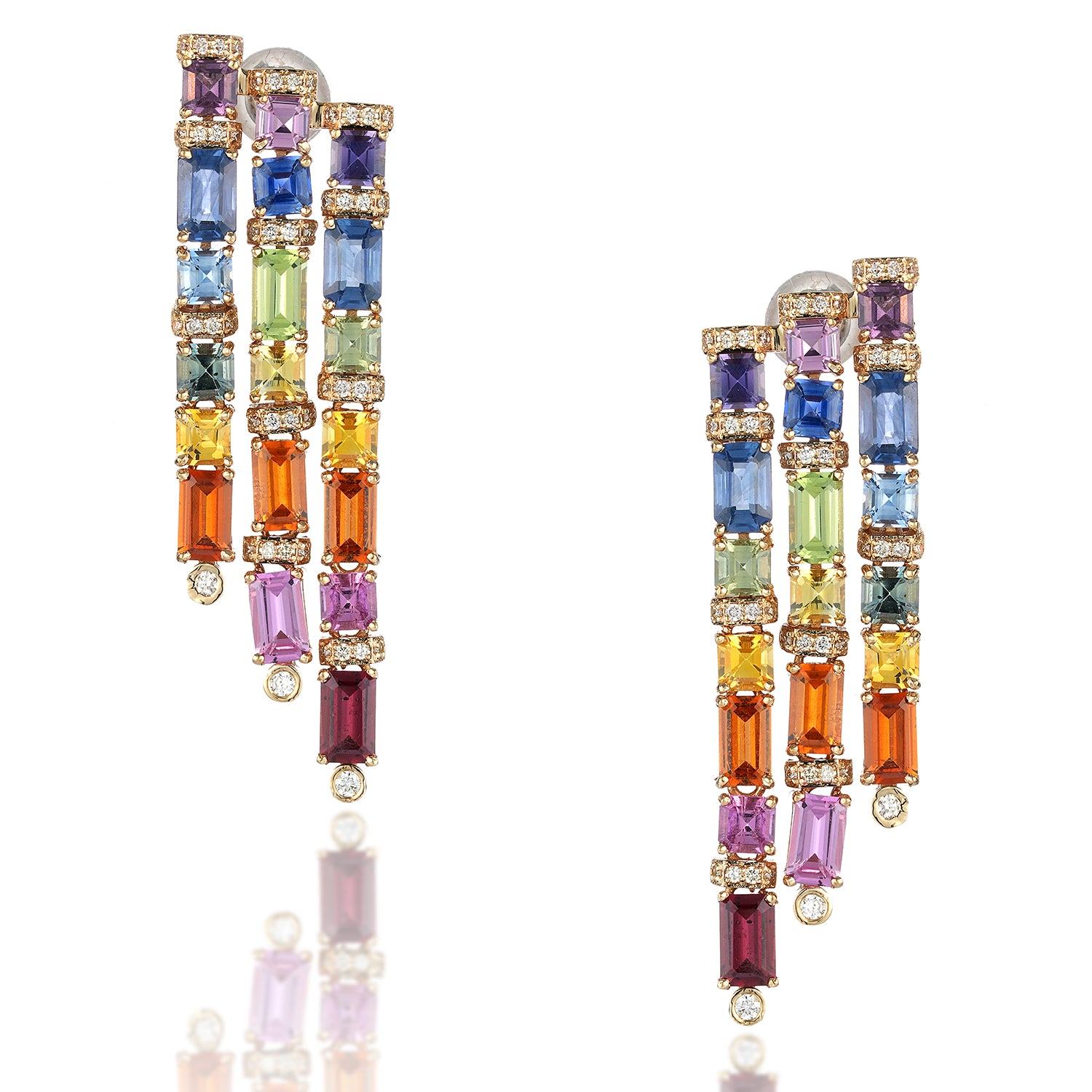Rainbow Sapphires Earrings