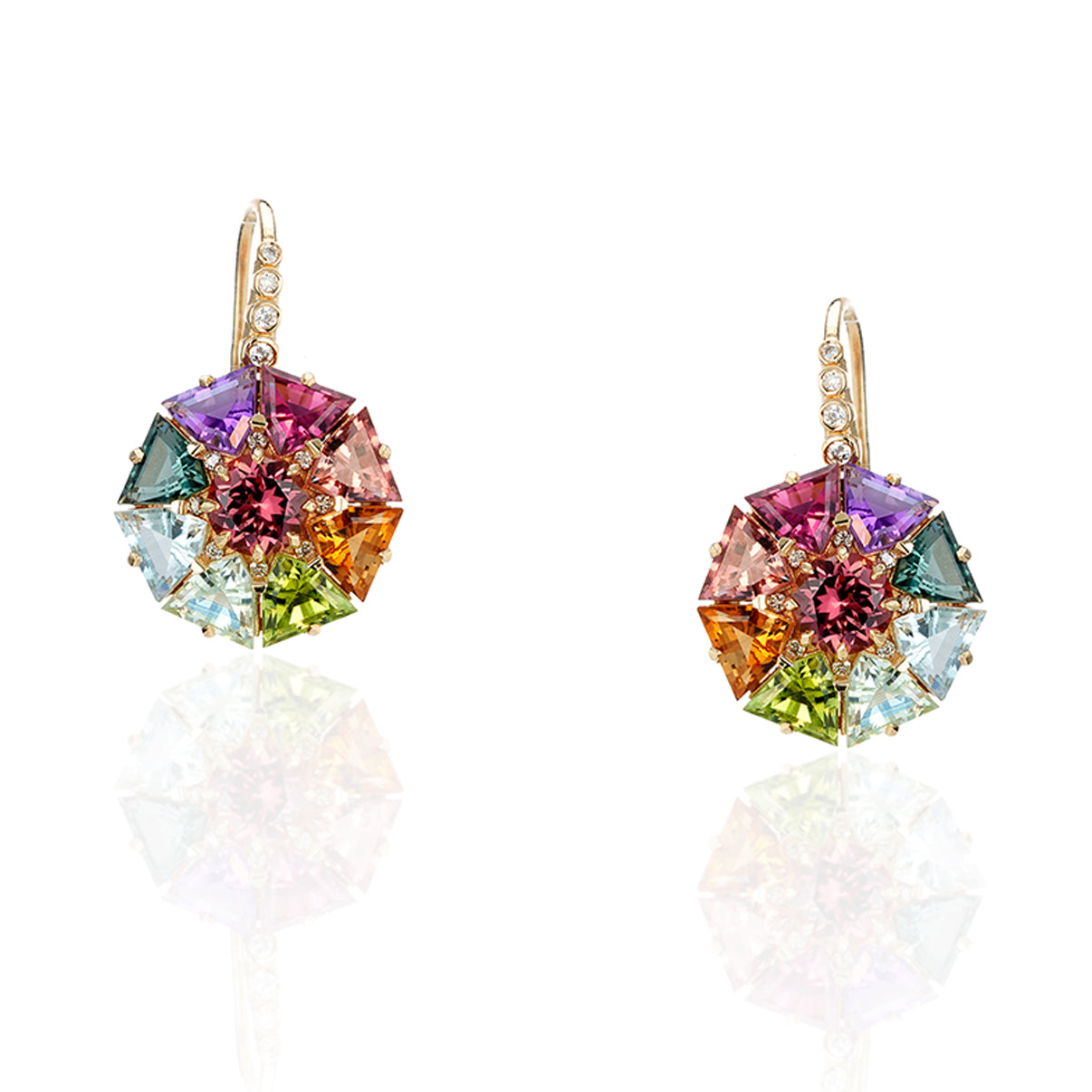 Rainbow Stone Drop Earrings