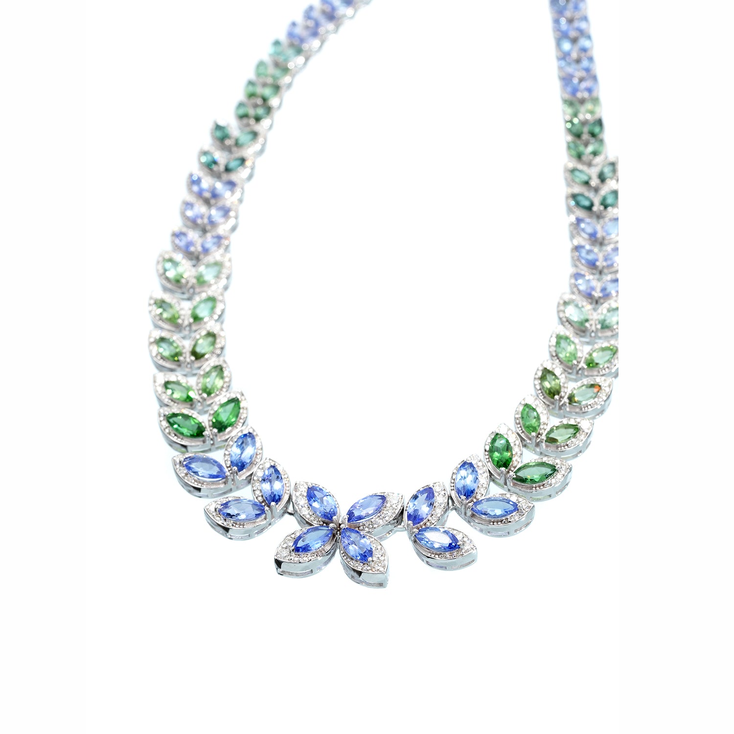 Tourmaline, Tanzanite Statement Necklace