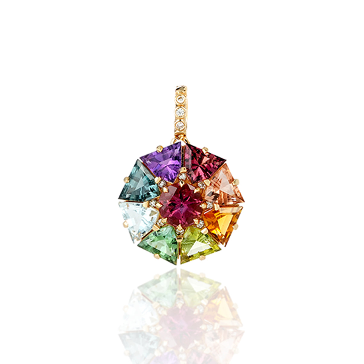 Rainbow Stone Bauble Pendant