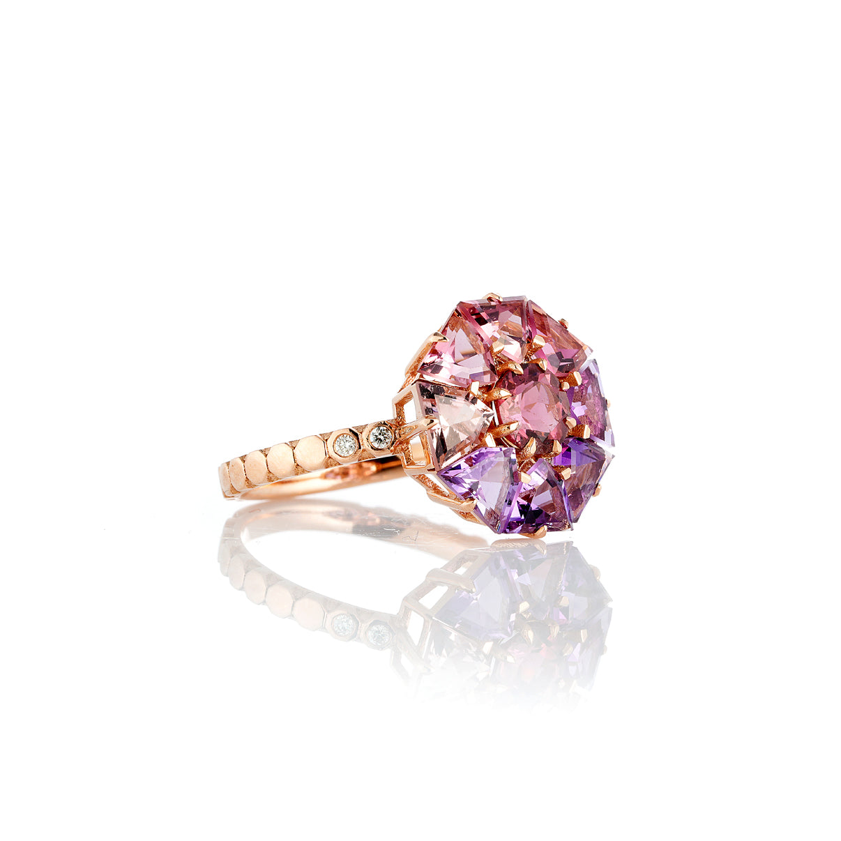 Magenta Ombre Bauble Ring