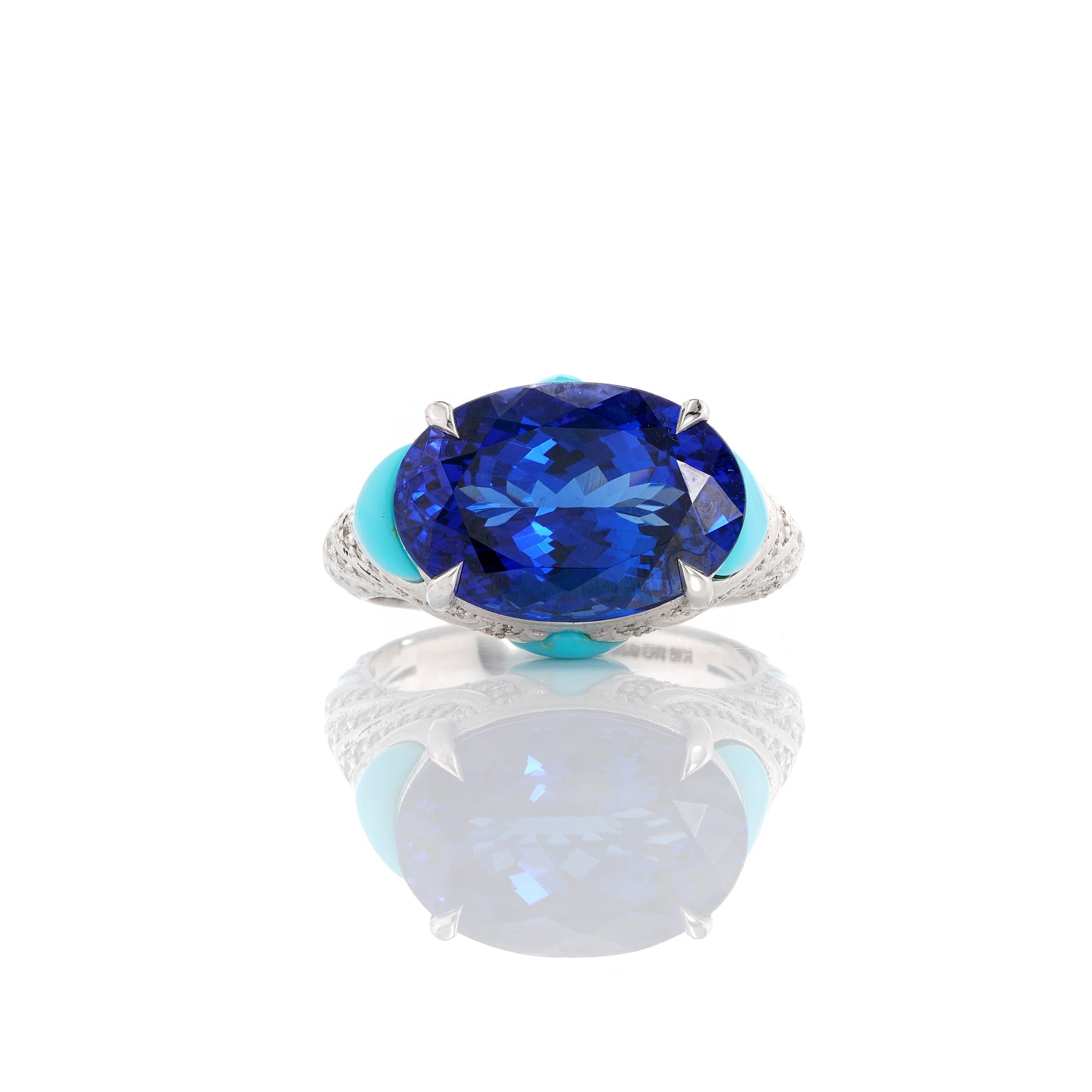 Tanzanite, Turquoise Statement Ring