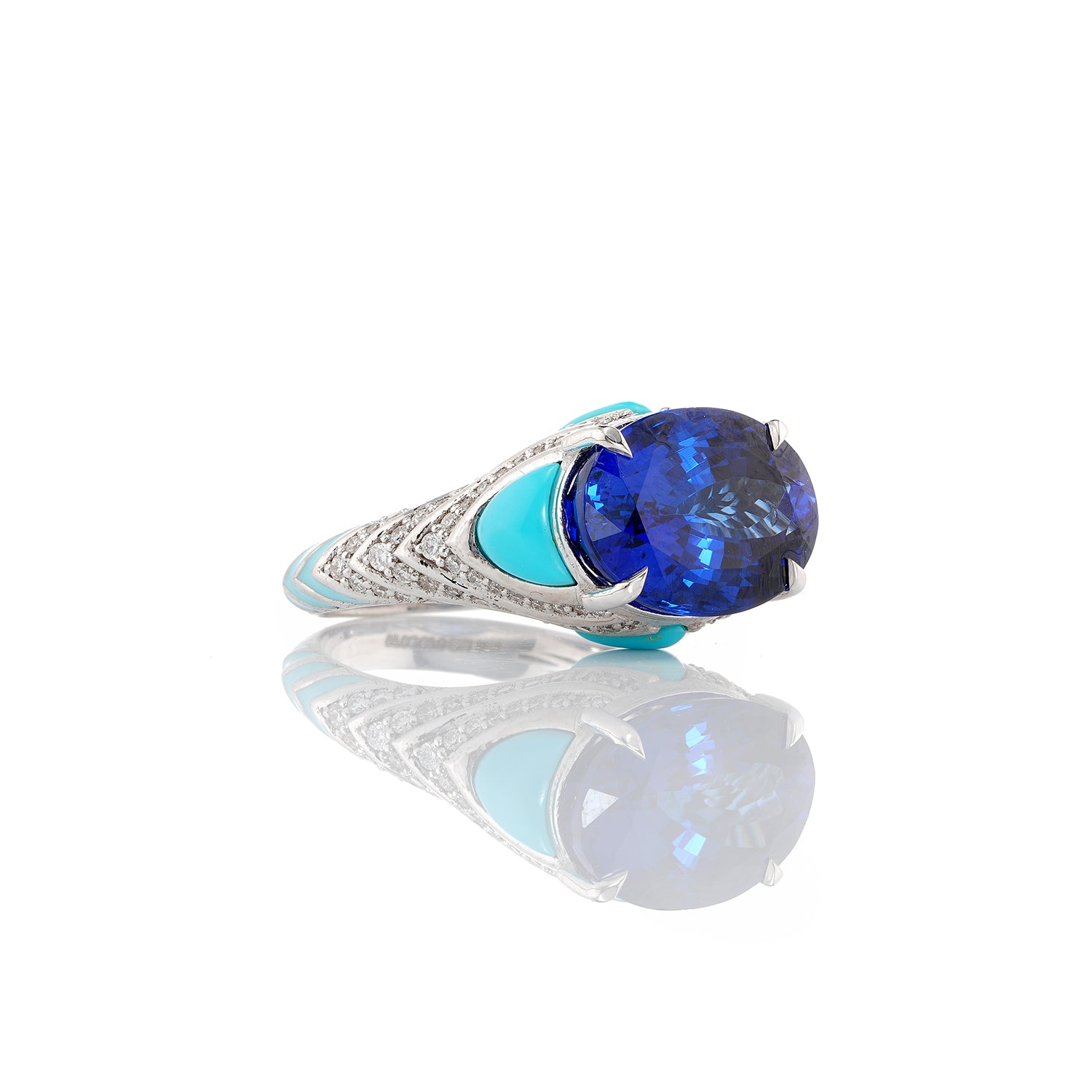 Tanzanite, Turquoise Statement Ring